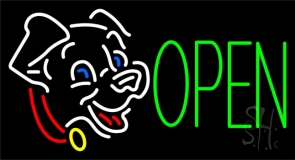 Dog Open 1 Neon Sign