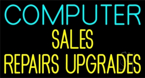 Double Stroke Computer Sales Repair Upgrades 2 Neon Sign