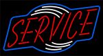 Red Service Neon Sign