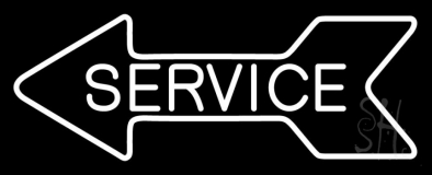 Service Block With Arrow Neon Sign