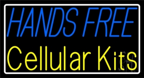 Yellow Hands Free Cellular Kits 1 Neon Sign