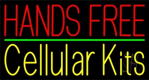 Yellow Hands Free Cellular Kits 2 Neon Sign