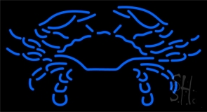 Blue Crab Logo 1 Neon Sign