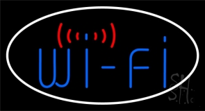 Blue Wifi Neon Sign