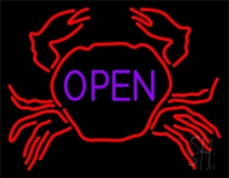 Crab Open 1 Neon Sign