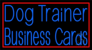 Dog Trainer Red Border Neon Sign