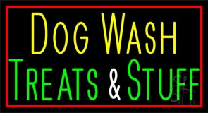 Dog Wash Treat And Stuff Neon Sign