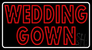 Double Stroke Wedding Gown Neon Sign