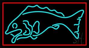 Fish Tuquoise Logo Neon Sign
