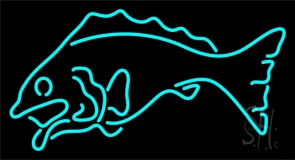 Fish Tuquoise Logo 1 Neon Sign