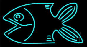 Fish Turquoise 1 Neon Sign