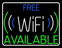 Free Wifi Available Neon Sign