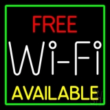 Free Wifi Available Block Neon Sign