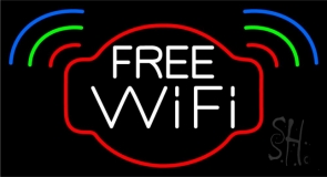 Free Wifi Inside Block 3 Neon Sign