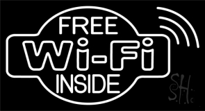 Free Wifi Inside Block 4 Neon Sign