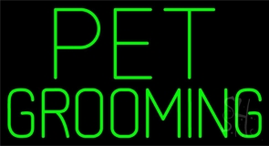 Green Pet Grooming Block 2 Neon Sign