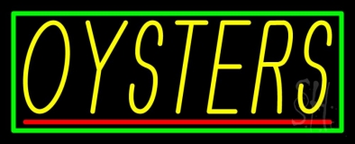 Oysters Block Neon Sign