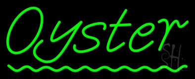 Oysters Green Line Neon Sign