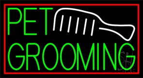 Pet Grooming Block Neon Sign