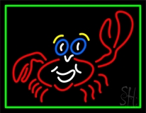 Pink Crab Logo Neon Sign