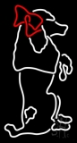 Poodle Dog Logo Neon Sign