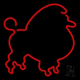 Red Poodle Dog Neon Sign