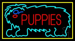 Puppies Block Neon Sign