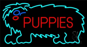 Puppies Block 1 Neon Sign