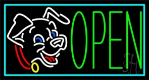 Puppies Open 1 Neon Sign