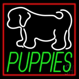 Puppies With Logo Neon Sign
