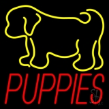 Puppies With Logo 1 Neon Sign