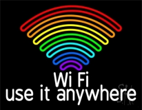 Rainbow Style Wifi 1 Neon Sign
