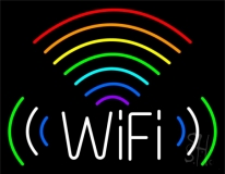 Rainbow Style Wifi Neon Sign