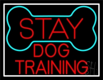Red Dog Training Block Neon Sign