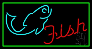 Red Fish Logo Neon Sign