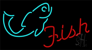 Red Fish Logo 1 Neon Sign