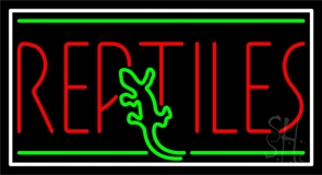 Red Reptiles Block 1 Neon Sign