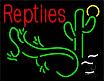 Red Reptiles Green Logo 1 Neon Sign