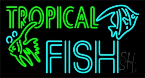 Tropical Fish With Logo 1 Neon Sign