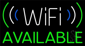 Wifi Available With Logo Neon Sign