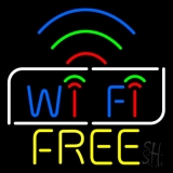 Wifi Free Block With Phone Number 1 Neon Sign