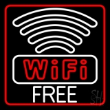 Wifi Free Block With Phone Number 3 Neon Sign