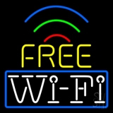 Wifi Free Block With Phone Number 4 Neon Sign