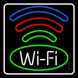 Wifi Free Block With Phone Number 5 Neon Signl