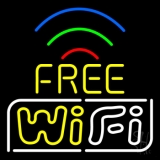 Wifi Free Red Border With Phone Number Neon Sign