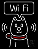 Wifi With Dog Logo Neon Sign