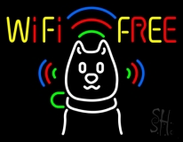 Wifi With Dog Logo 1 Neon Sign