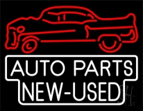 Auto Parts New Used Car Logo Neon Sign
