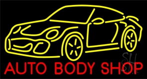 Blue Auto Body Shop 1 Neon Sign
