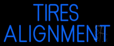 Blue Tires Alignment Neon Sign
